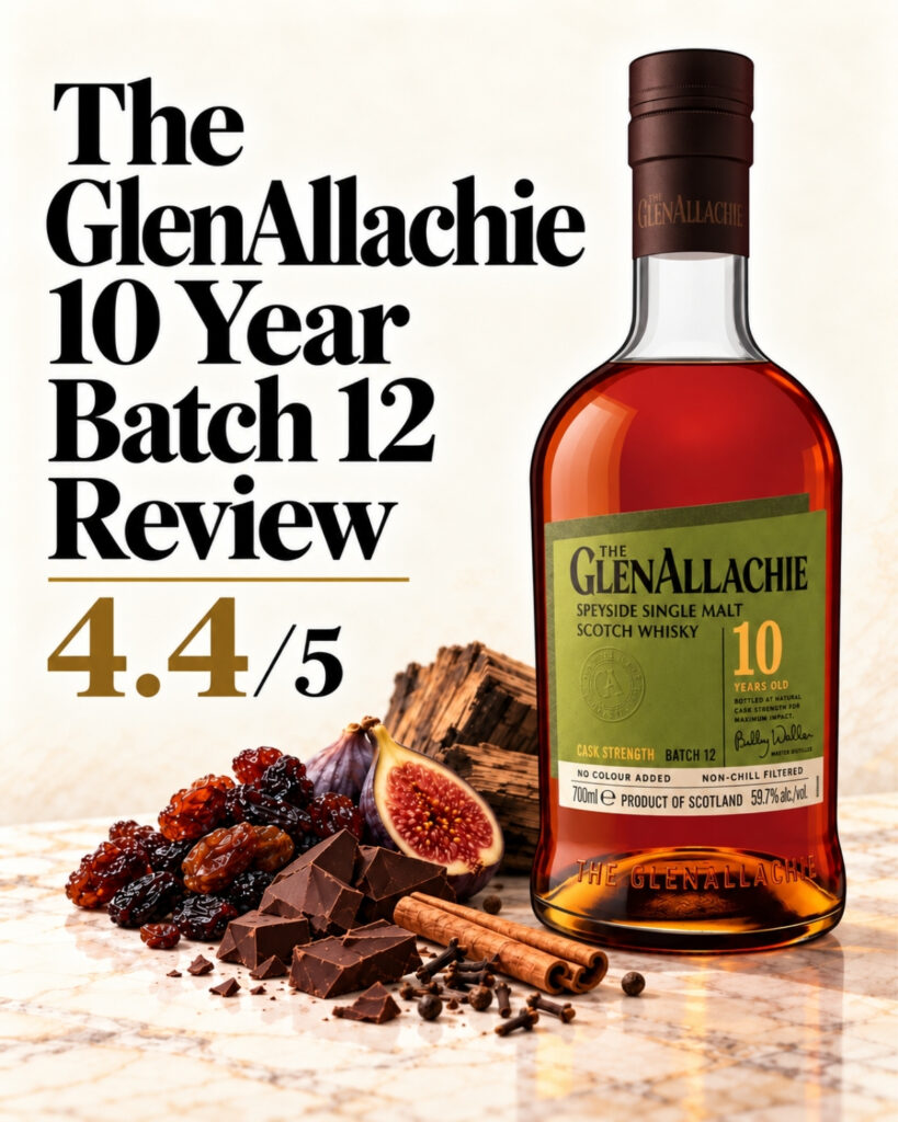 The GlenAllachie 10 Year Old Cask Strength Batch 12 bottle
